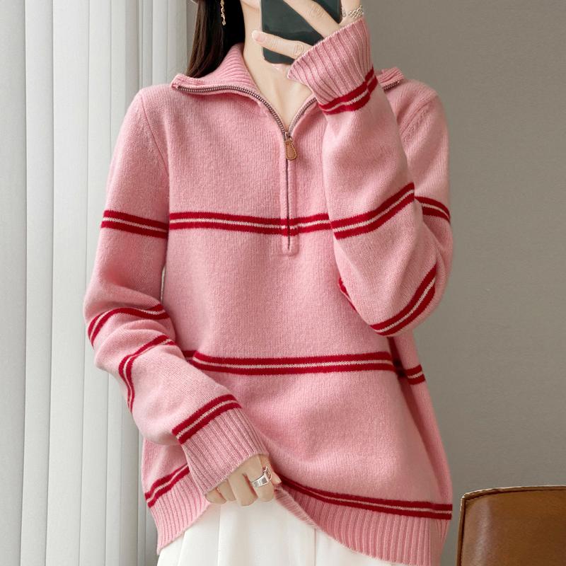 Women Sweater 100% Wool TIDENOVEL Turtleneck Knit Pullover Turn-down Collar Thick Winter Jumpers Female Knit Tops
