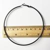 Black Color Alloy Big Round Hoop Loop Dangle Drop Earrings Women Jewelry