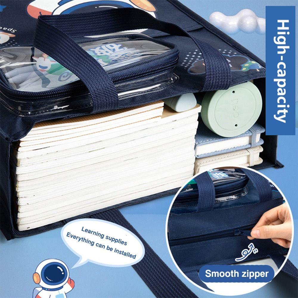 3/5-Layer Tutorial Bag Large-capacity A4 File Bag Cartoon Art Storage Bag boys girls