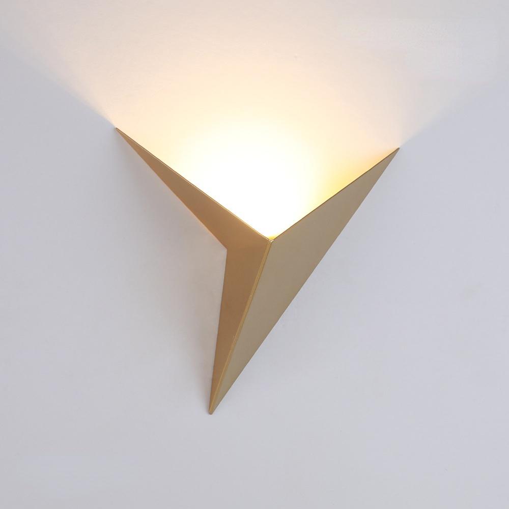 Indoor Wall Lamps Nordic Style Modern Triangle Shape LED Wall Lamps Living Room Lights 3W AC85-265V Simple Lighting