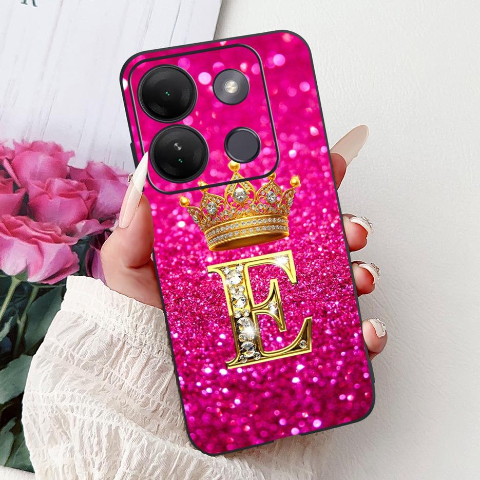 Для Infinix Smart 7 HD Чехол X6516 Роскошный Чехол с Буквами Мягкий Силиконовый Чехол для Телефона Для Infinix Smart 7 Plus Smart7 X6515 X6517 Сумки