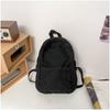 New Style Japanese Solid Color Canvas Casual Backpack Retro Niche Simple Student Class