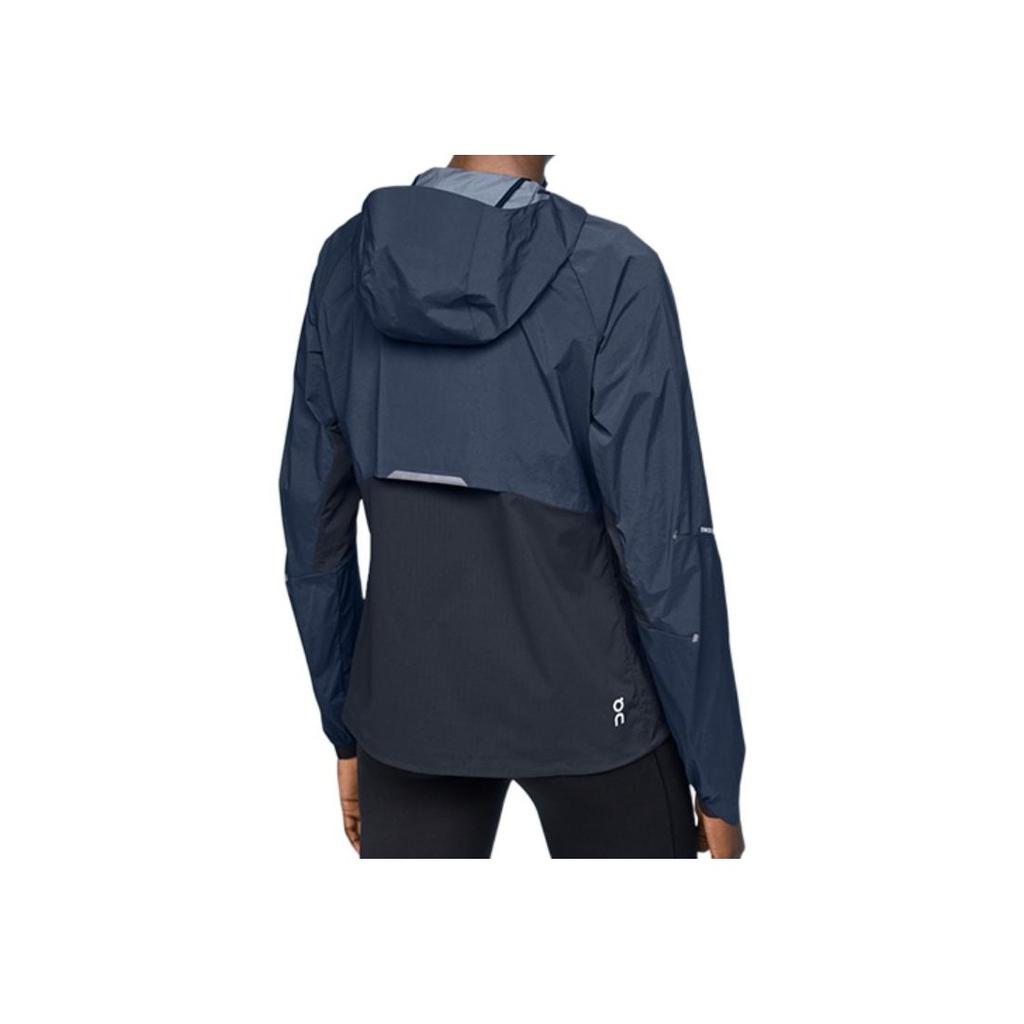 Куртка женская на молнии с капюшоном в стиле колор-блок с длинным рукавом, синяя 1WE10410133