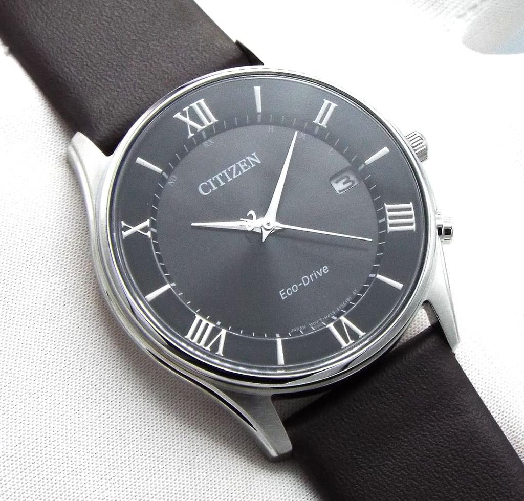 Радиоуправляемые часы Citizen Eco Drive CITIZEN Solar Radio с ремнем из натуральной кожи и сменным ремнем. Внутренний номер продукта AS1060. Мужские. (черный)