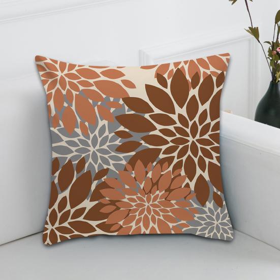 2 шт. наволочка с принтом георгина, квадратная подушка, наволочка для закусочной, ресторана, отеля, спальни, офиса, наволочка для машинной стирки, наволочки с застежкой-молнией