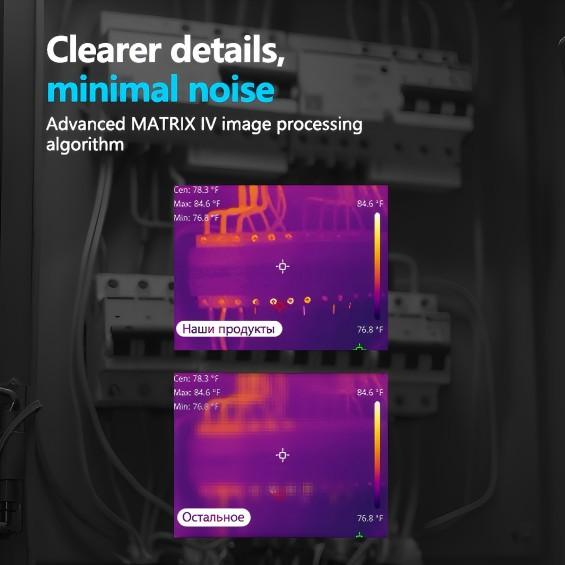 Mileseey Тепловизионная камера TP2 PLUS для iPhone iOS Android, 256*192 WIFI тепловизионная камера, Тепловизор для ремонта