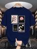 Unisex Crew Neck Tee Japan Ukiyo Landscape Art Graphic Print Soft Cotton Loose Short Sleeve Summer Casual Male Streetwear Tops
