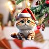 Подвесные животные, кошки, рождественские подвесные акриловые елочные украшения, украшение для дома