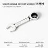 1Pcs 72 Teeth Ratchet Socket Spanner 6-19mm Nut Repair Tool Durable Stubby Single Wrench