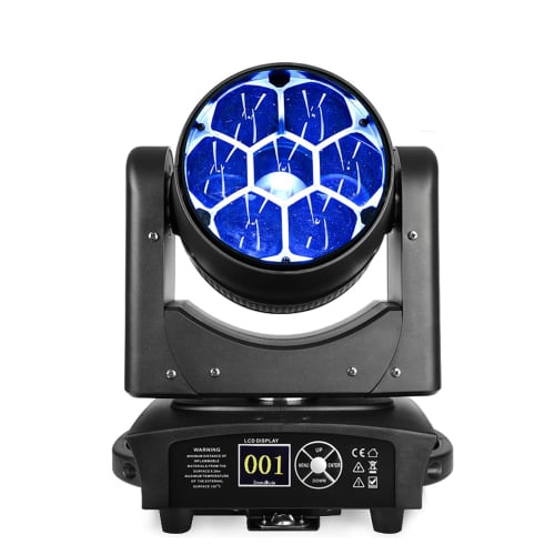 BETOPPER 350W Moving Head Light 7x40W RGBW Bee Eye with Wash/Zoom/CTO Effect, Sound Activated LED Stage Lighting for DJs, Bars, Christmas, and Home Pa