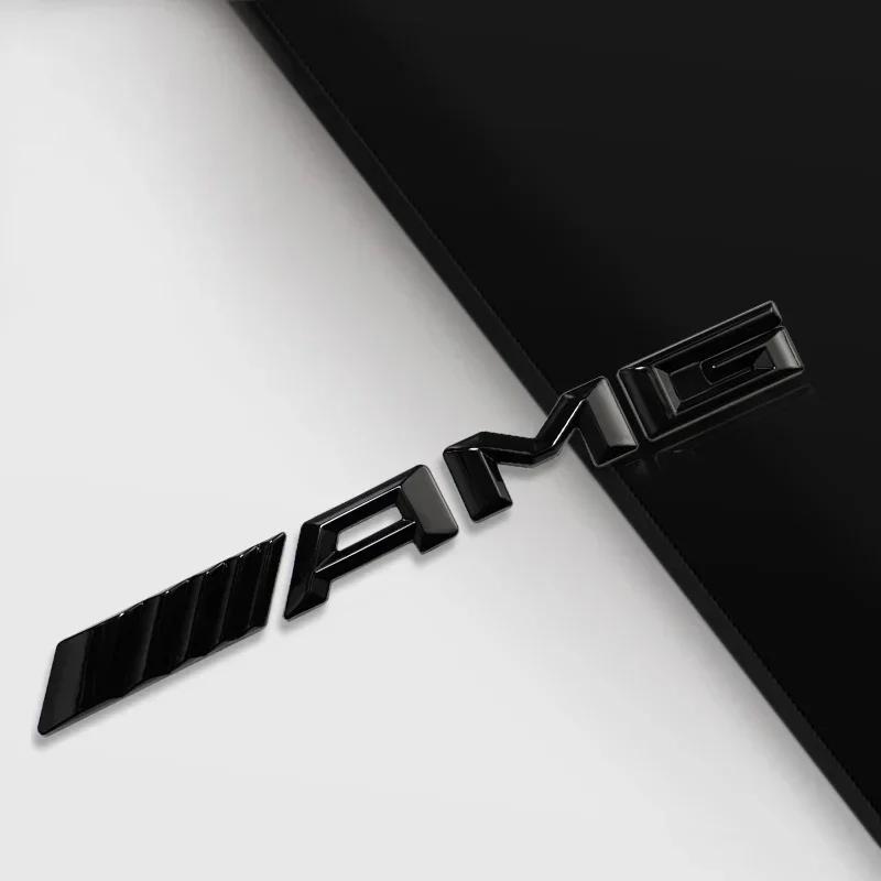 For Mercedes Benz 3D Aluminum Stickers Trunk Car Logo Decoration Label For Mercedes Benz AMG W204 W205 W203 W211 W212 W213 W201