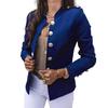 Women Suit Coat Stand Collar Long Sleeve Single Breasted Suit Jacket