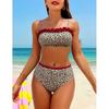 Сексуальный леопардовый принт, бикини с высокой талией, женский пляжный стиль, раздельный купальник из двух частей, новый летний пляжный костюм
