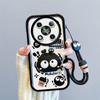KEYSION Shockproof Case for Itel RS4 with Lanyard Soft Silicone Cute 3D Cartoon Doll Phone Back Cover for Itel RS4
