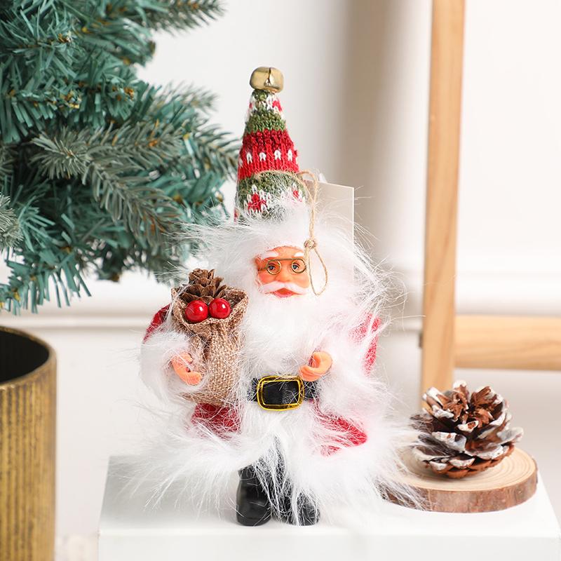 Christmas Santa Claus Ornaments Pendant Home Party Desktop Bookshelf Xmas Tree DIY Exquisite Cute