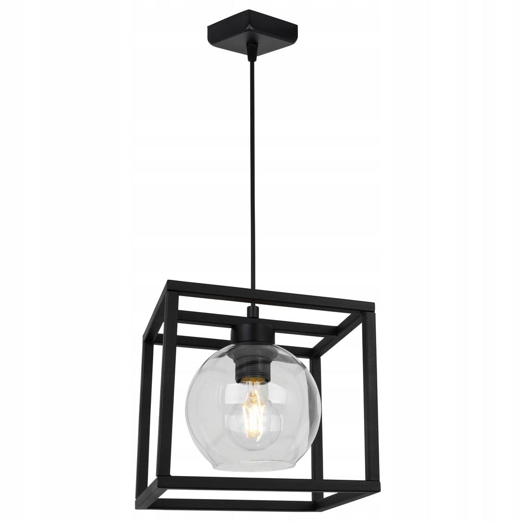 HANGING LAMP CAGE ELEGANT GLASS BALL