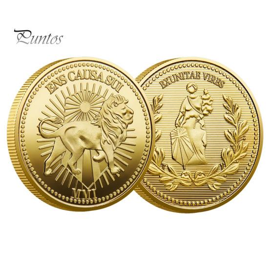 Монета Льва, счастливый жетон, двусторонняя монета с гравировкой богини-льва, металлический коллекционный реквизит для фильмов, монета для коллекционеров и любителей кино