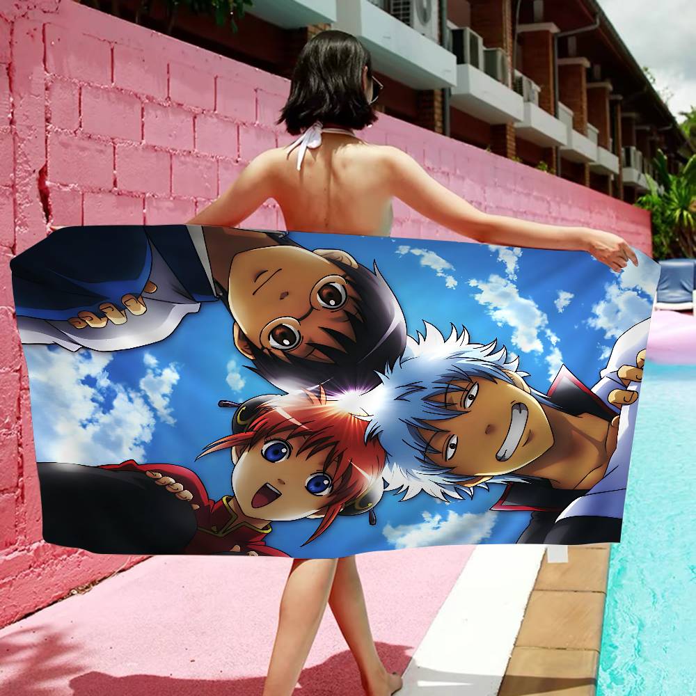 Funny Japanese GINTAMA Microfiber Beach Towel Absorbent Quick dry Soft Yoga Swimming Resort Mountain Climbing Towel