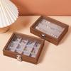 Walnut color Jewelry Box Dustproof Jewelry Display Box Vintage Ring Necklace Storage Box  Earrings