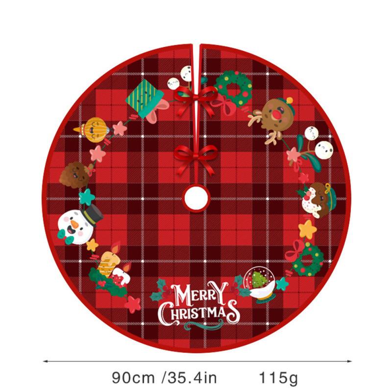 Большая круглая модная юбка для елки для рождественских украшений и праздничных декораций