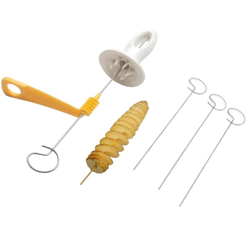 Large Hand-Crank Spiral Potato Slicer and Skewer Maker