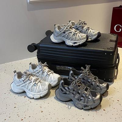 [Дядя Обувь] Tide спортивные кроссовки женские платформа повседневные сетка 2025 папины кроссовки Париж пара дышащие новые