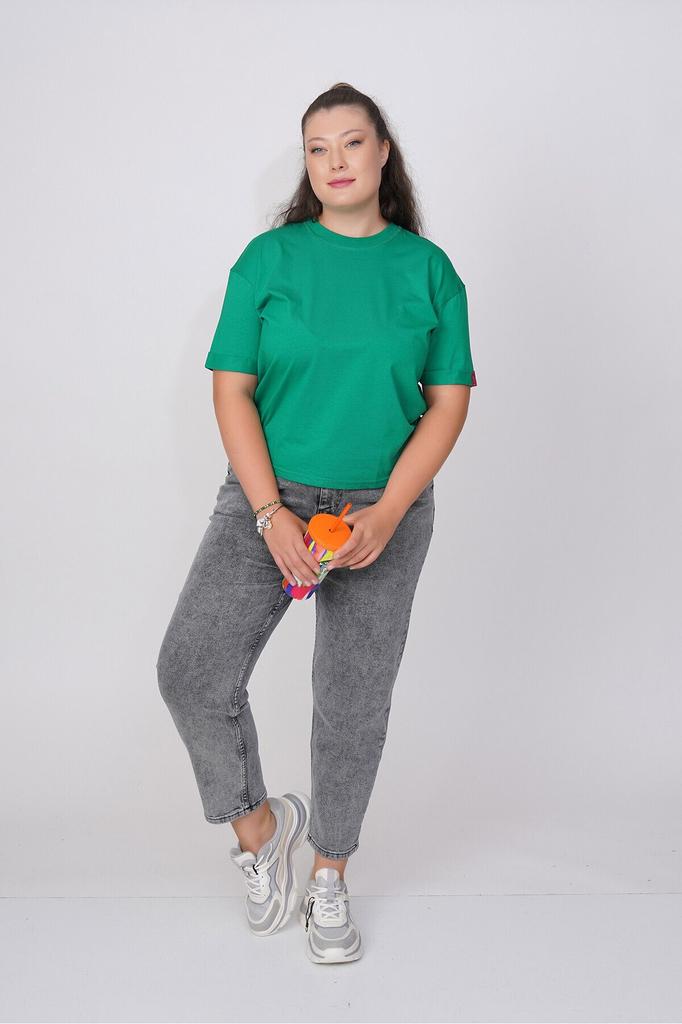 Women's Style Big Size T-Shirt Short Basic Cotton T-Shirt