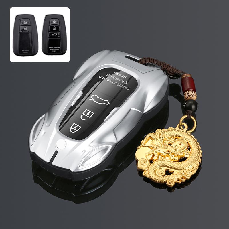 Металлический чехол для брелока автомобиля Toyota Crown Mirai Alpharo Vellfire Corolla Prius Camry bZ4X bZ3 Rav4 Держатель корпуса брелока Fob