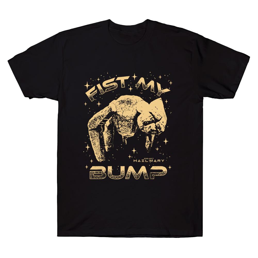Project Hail Mary Fist My Bump Rocky Alien Sci-Fi Lover Gift T Shirts Retro Vintage T-shirts Men Fashion Tees Casual Cotton Tops