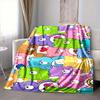 1Pc Colorful Bears Flannel Blanket, Soft And Comfortable, Casual Warm, Camping Travel, Christmas, Halloween Xmas Gift Y1848