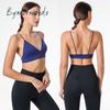 Fitness Yoga Top Deep V Sexy Triangle Cup Bralette Boneless Sports Bra Seamless Push Up Bra Women's Tube Top Crop Top