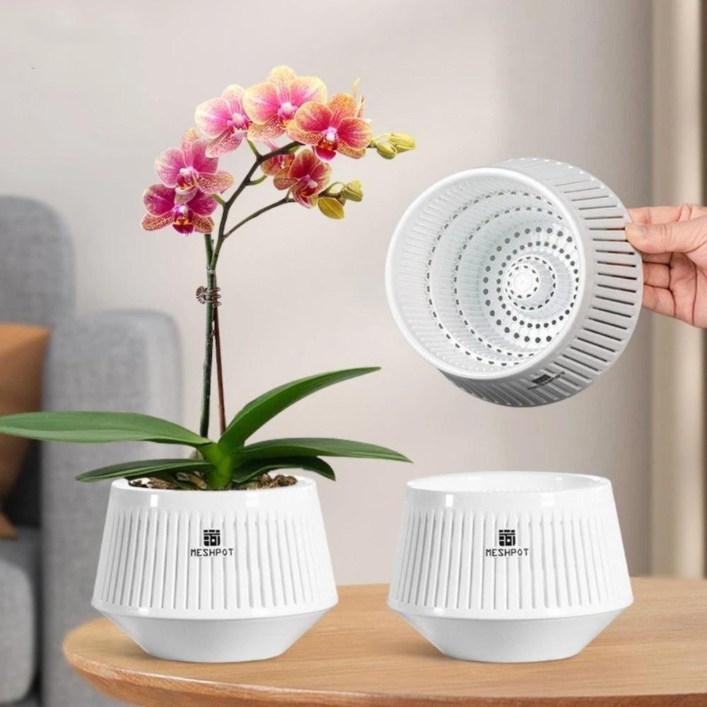 Thickening Resin Flower Pot Split Type Growing Pots Butterfly Orchid Flowerpot Gardening Planting