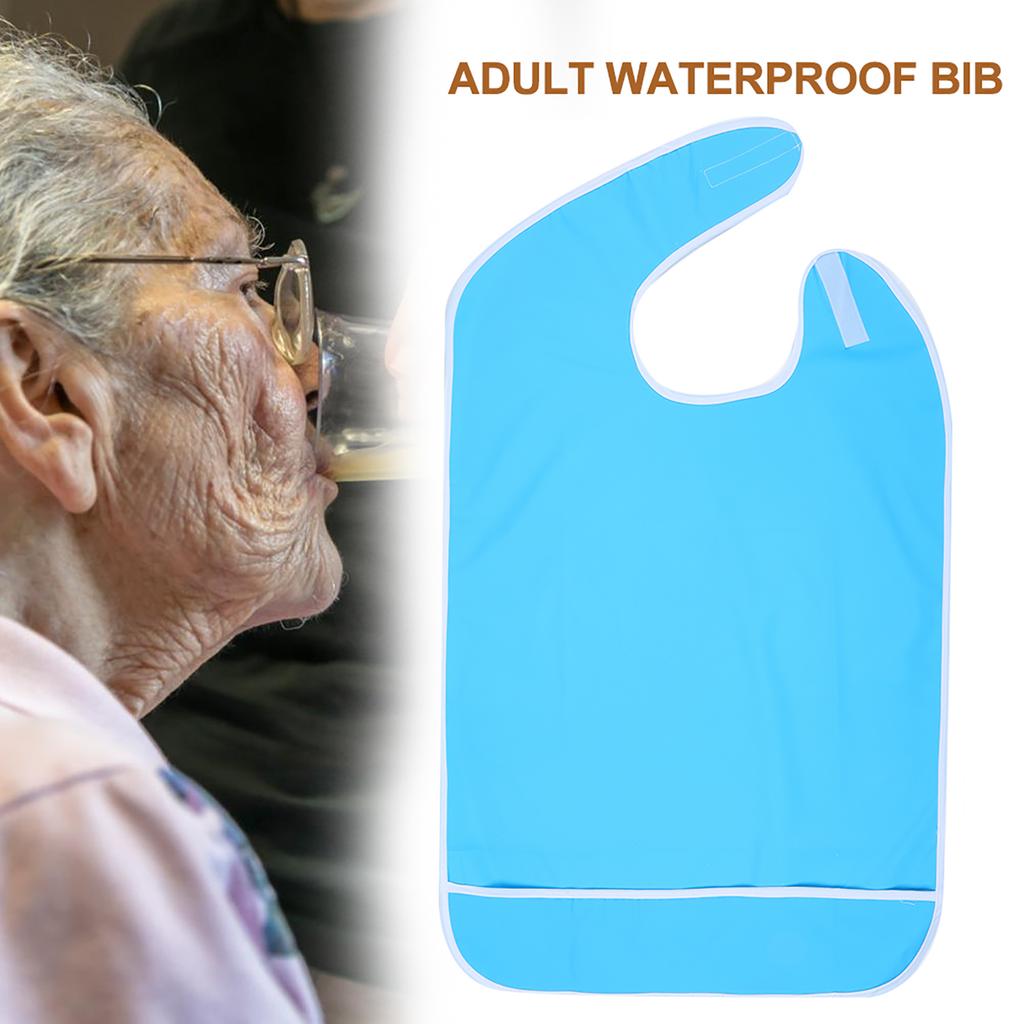 Взрослые пожилые антимасляные многоразовые водонепроницаемые нагрудники-фартуки для еды нагрудники для помощи в приготовлении пищи протектор(Голубое небо