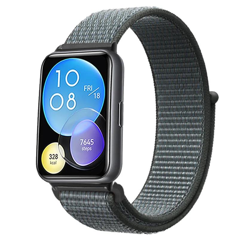 Нейлоновый ремешок для Huawei Watch Fit 2 Ремешок для умных часов Аксессуары для замены браслета Correa Huawei Watch fit2 active