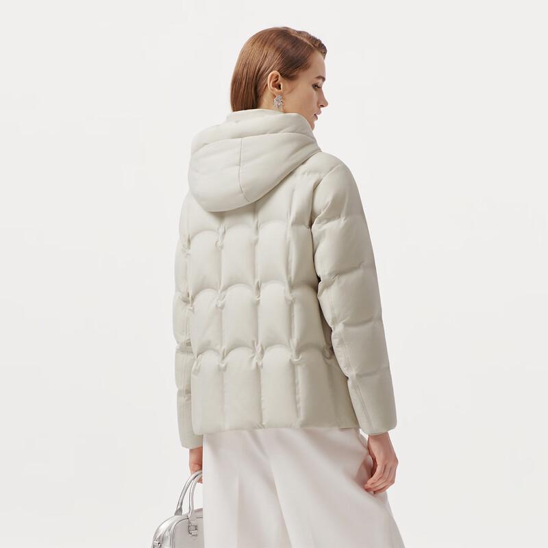 Tanboer Women's Short Goose Down Hooded Winter Coat