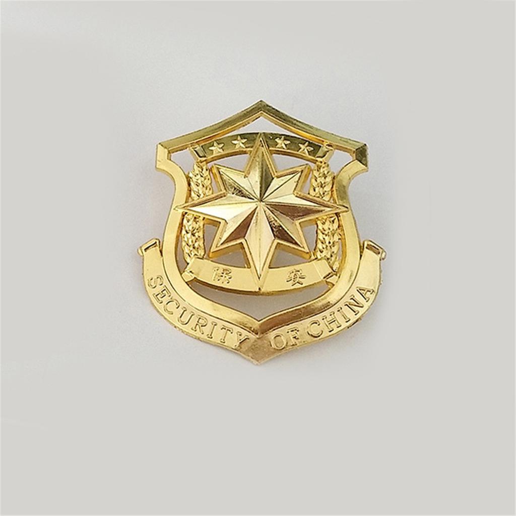 Uniform Cap Star Emblem Unisex Adult Security Guard Helmet Hat Badge Hat Accessories for Police Security Uniforms