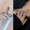 Student Niche Snake Ring: Trendy Open Winding Design for Index Finger, Cold Style, Perfect Girlfriend Gift.