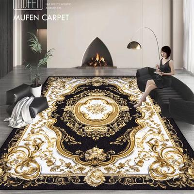 Светлая роскошь Золотые ковры большой площади Гостиная Персия Декор Диван Журнальный столик Карпат Нескользящие Коврики для пола Спальня Гардеробная
