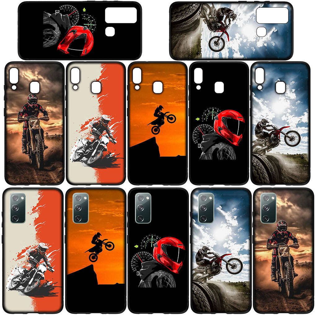 Для Samsung Galaxy S24 S23 iPhone 15 14 Xiaomi Redmi Note 13 12 11 8 Plus 10 9 Pro Max X XR Чехол для телефона Плакат Мото Кросс Мотоцикл Мобильный OPPO Huawei
