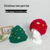 Вязаная вручную мультяшная шерстяная шапка в виде рождественской елки - Милый и забавный праздничный костюм