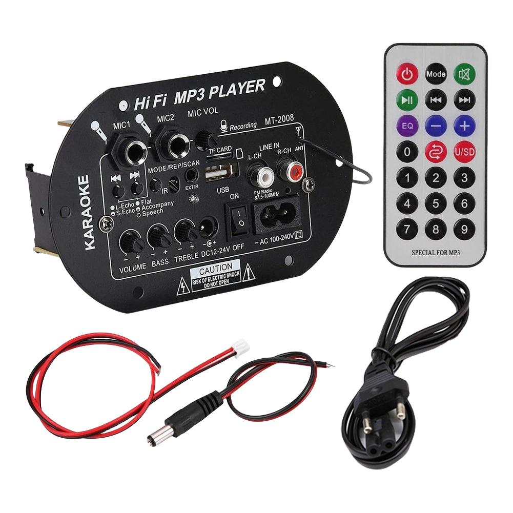 Автомобильный сабвуфер Bluetooth-совместимый усилитель высокой мощности Hi Fi Bass Board FM Car Music Bass Sound Karaoke Audio Speaker Subwoofer