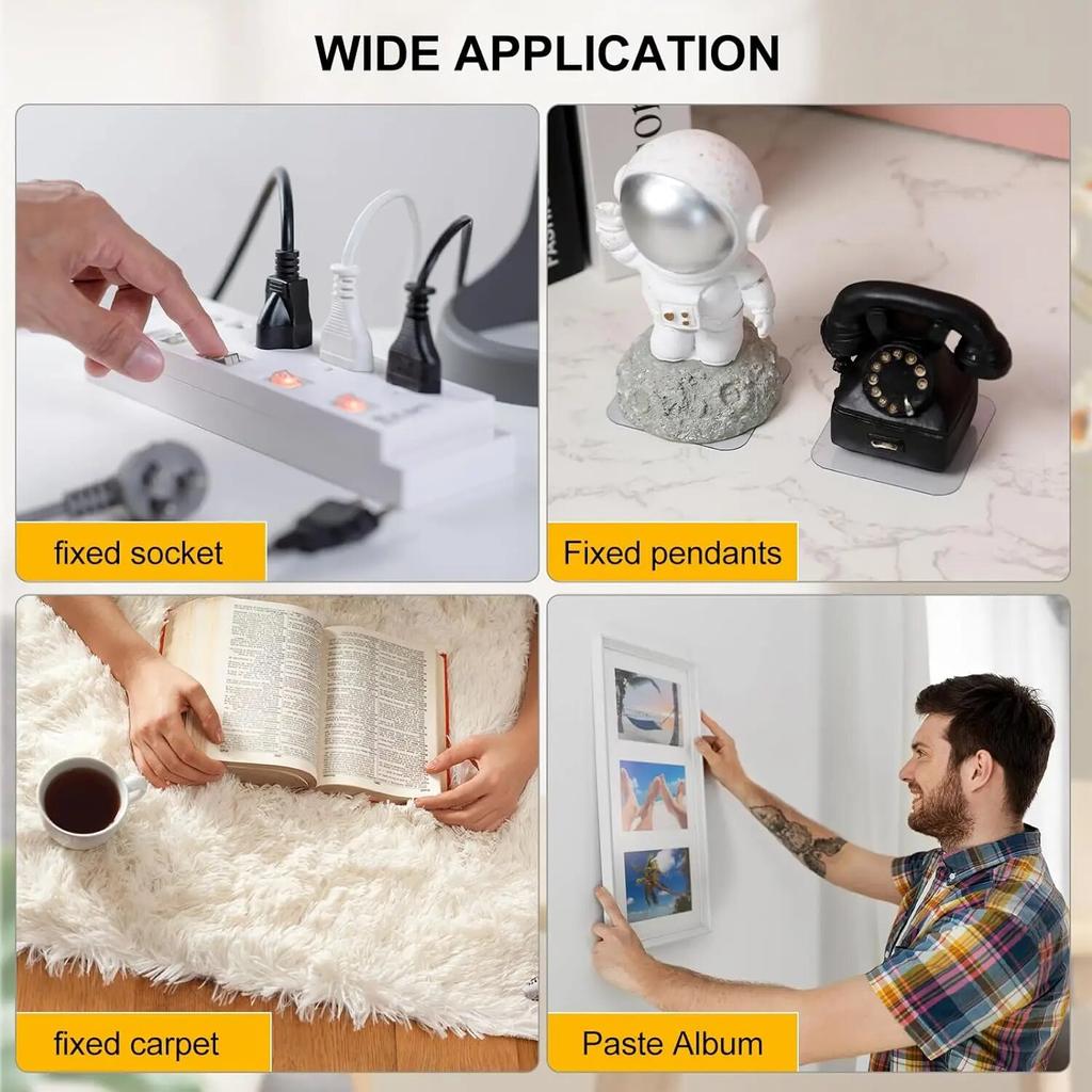 50/150 шт. двусторонняя нано-лента, прозрачные самоклеящиеся квадратные подушечки, настенные наклейки, водостойкая немаркирующая монтажная фиксирующая лента