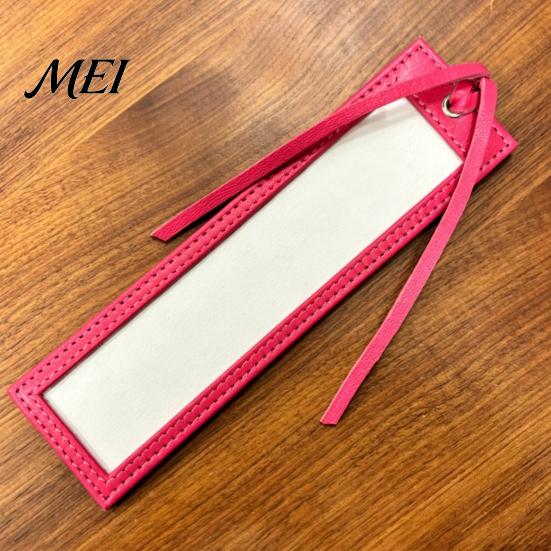 Self Adhesive Bookmark Base Self-Finishing Needlepoint Bookmark, Durable PU Leather Book Pattern Display Marker, Backing DIY Personalized Handmade