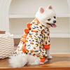 Cat Clothes Warm Leopard Print Dinosaur Four-Legged Dog Clothes Autumn Winter Velvet Clothes Bear Pet Products