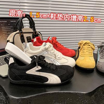 Красные немецкие тренировочные кроссовки женские 2025 новые кроссовки на высокой платформе дышащая сетка повседневные кеды на мягкой подошве кроссовки Форреста Гампа