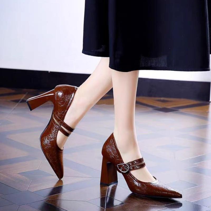 Женские туфли-лодочки Модные Классические из лакированной кожи Туфли на высоком каблуке С острым носком Платформа Свадебные женские туфли для платья Размер 40
