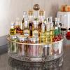 Многофункциональная вращающаяся кухонная полка для специй, органайзер для хранения приправ на столешницу, универсальная для домашней кухни