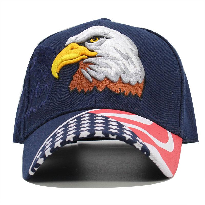 Foldable Adjustable Couple Eagle Embroidered Baseball Cap Sunscreen Visor Sun Hat UV Protection for Men Women Outdoor Daily