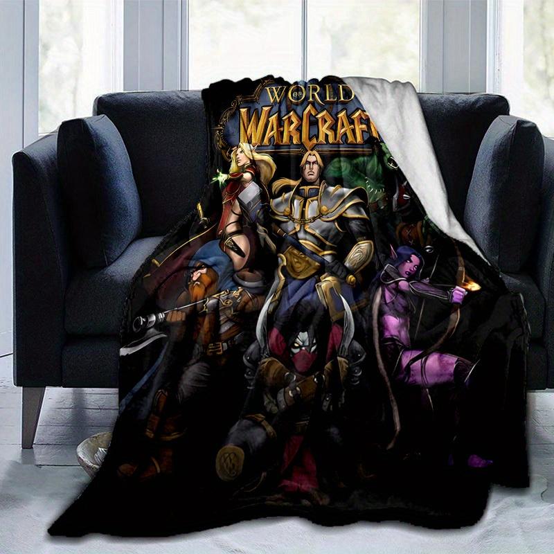 1pc World of Warcraft: A Magical Home Decor Gift, Cozy Flannel Blanket for Bedroom, Living Room, Travel, Camping, Car, Beach, Office Naps, Perfect as