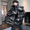 Plus Size 8XL 7XL 6XL Shiny Coats Men Hood Warm Hip HOP Winter Overcoat Men's Cotton-padded Parkas Casual Men's Thickened Parka